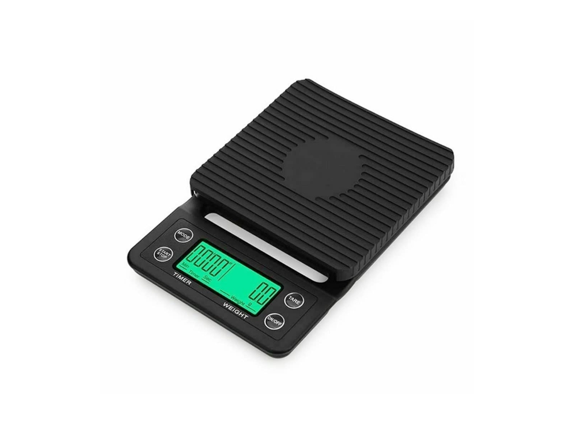 BALANÇA PORTÁTIL AQUAFORGE digital para café com visor LCD, temporizador e capacidade de 5 Kg