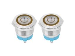 Interruptor Push 4 Pin 2pcs Com Luz Amarela Energia Sunflare