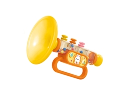 Primerox trompete Brinquedo Infantil Cute Cartoon Cores Vibrantes Multifuncional para Educação Precoce Amarelo