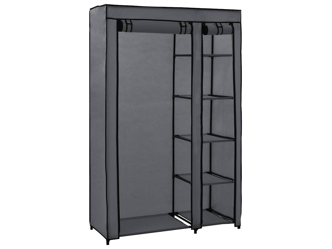 Vidaxl Roupeiro Dobrável 110x45x175 Cm Tecido Cinzento