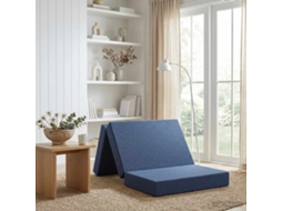 Vidaxl Sofá Cama Dobrável 90 X 67 X 45 Cm Azul