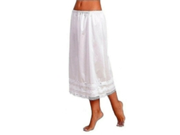 2026-petticoat Largo De Encaje Para Mujer Slip Falda Interior Opo Xxl Blanco