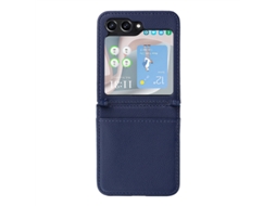 Capa Para Celular Com Compartimento Para Cartão Sim, Capa De Couro De Peça Única Com Estampa De Lichia.azul Escuro - Samsung Z Flip 3