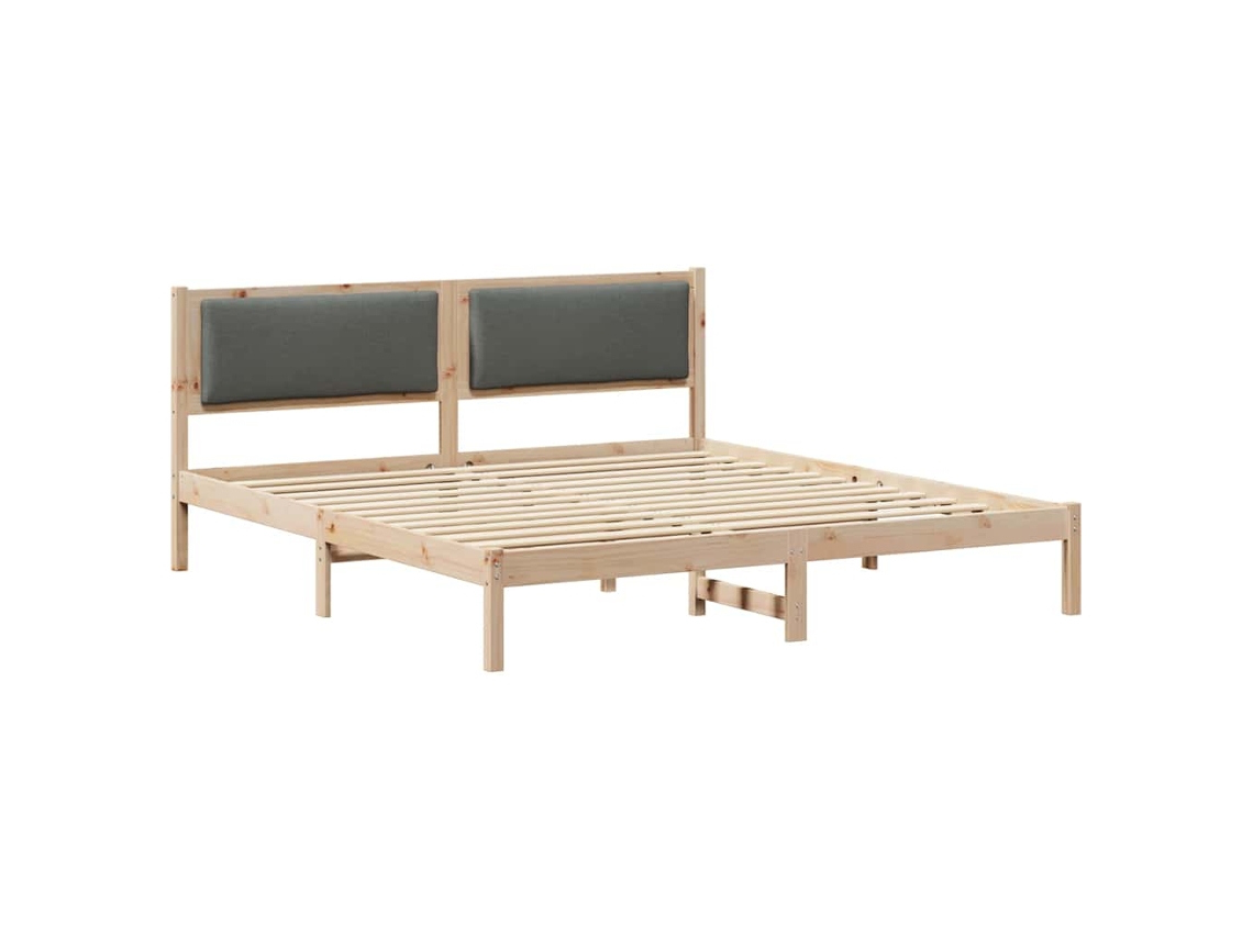 Estrutura de Cama com Cabeceira Cinza Escuro 180x200 cm MAISON EXCLUSIVE