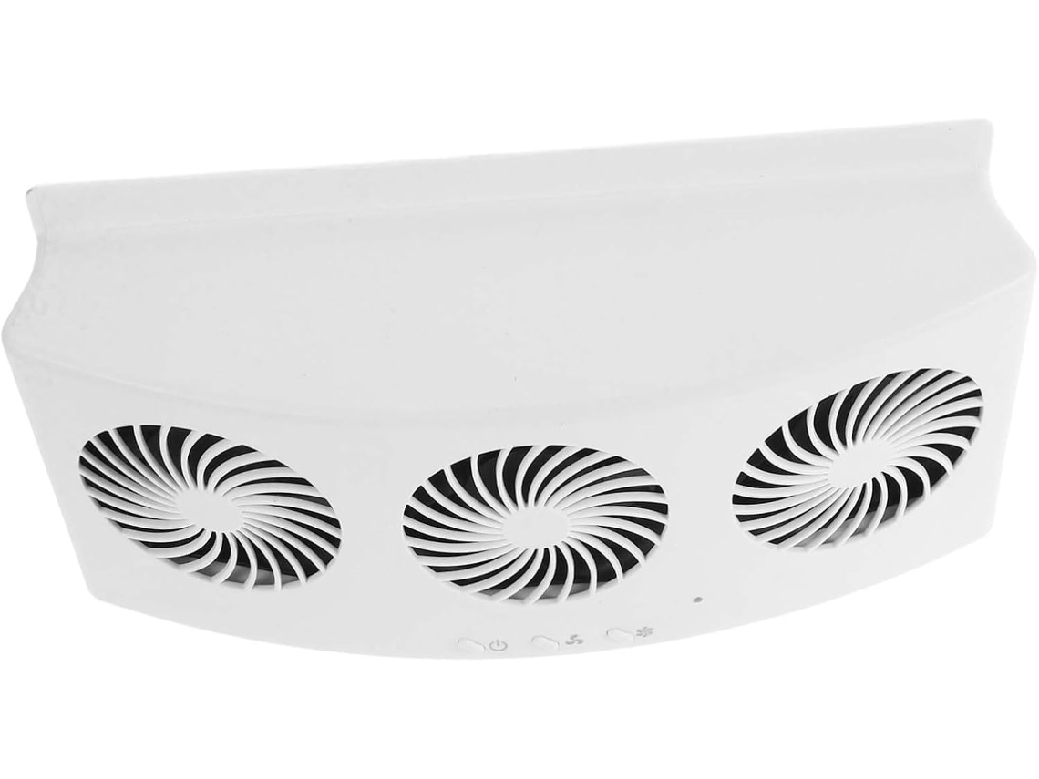 Ventilador de painel solar durável para circulação de ar.