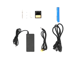 Kit De Ferro De Soldar Elétrico Laxiscreed Com Adaptador De 19v E Acabamento Azul Para Trabalhos De Soldadura