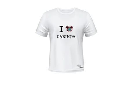 T-shirt Unissexo MESSU I Love Cabinda XXL