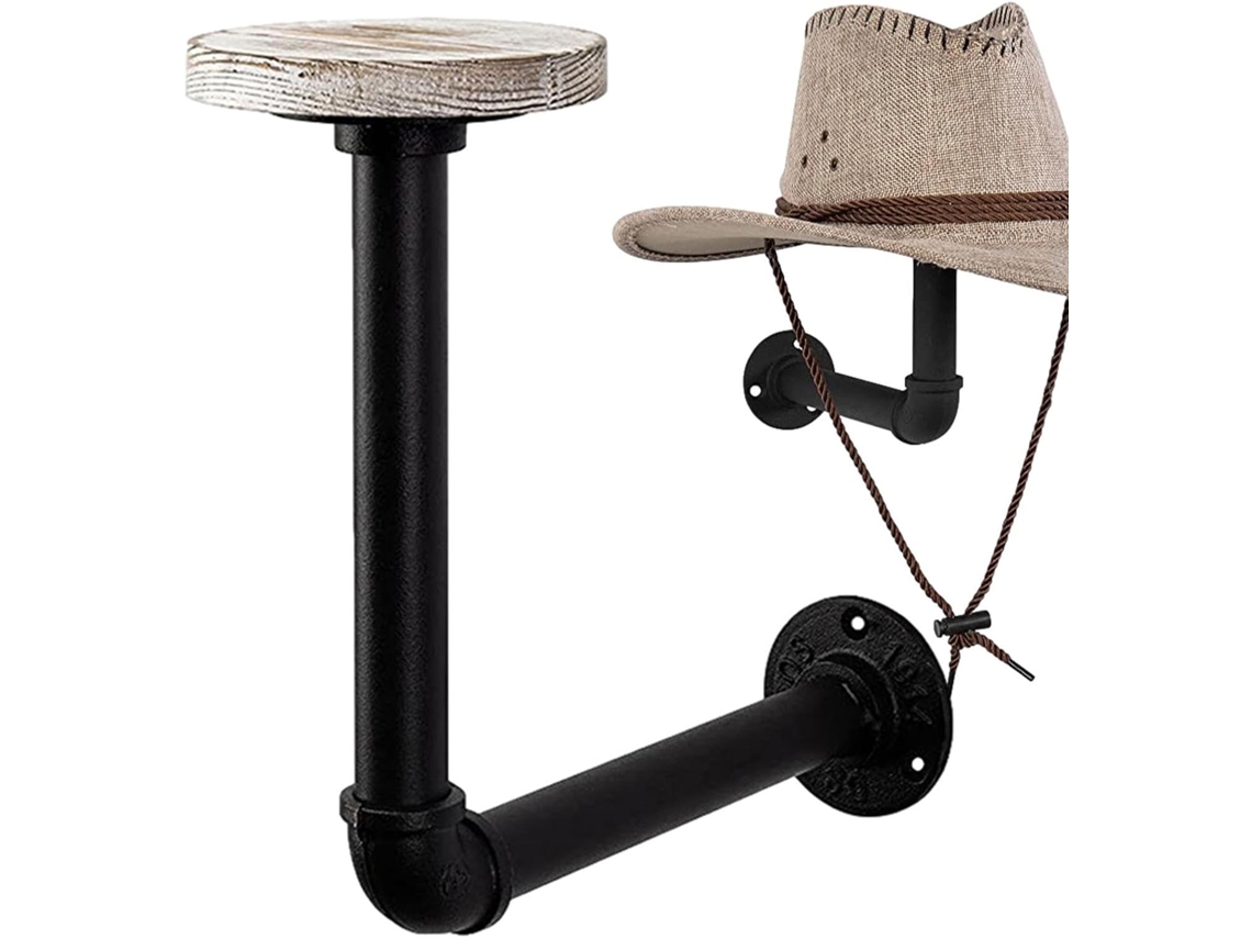 Suporte De Parede Genérico Para Chapéus 26x 14x 6cm, Suporte De Metal Para Capacetes Bicicleta