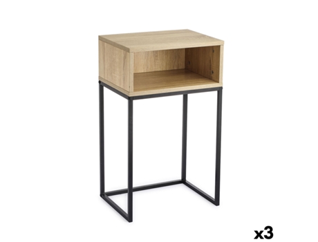 Mesa De Apoio Moblekit Castanho Preto 40 X 30 X 68 Cm (3 Unidades)