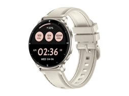 (branco) Smartwatch Com Tela Redonda, Chamadas Bluetooth, Monitoramento De Frequência Cardíaca E Sono.