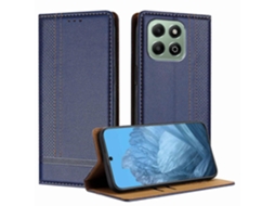 Capa Para Honor X6b 4g Com Padrão De Grade Em Forma De L, Capa De Couro Com Compartimentos Para Cartões