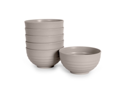 Conjunto de 6 Tigelas Reutilizáveis PLASTIC FORTE (Castanho - 540Ml)