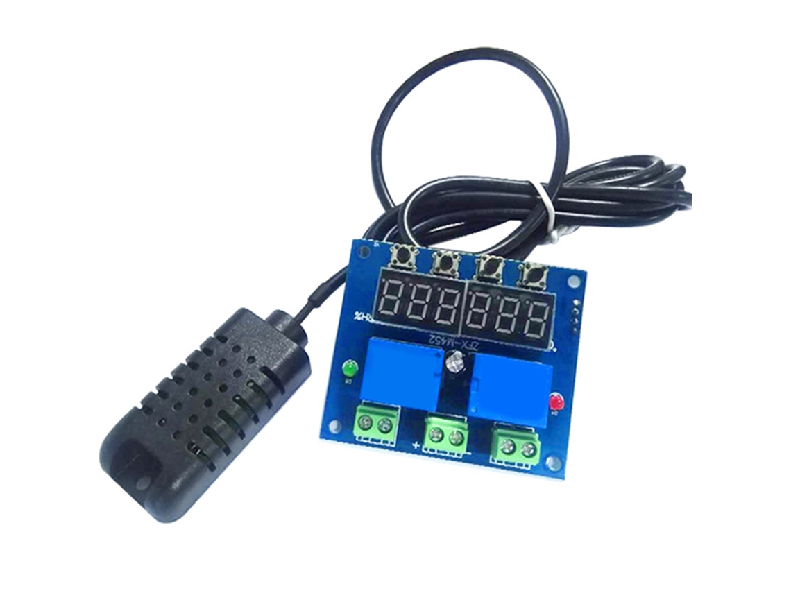 Controlador Digital De Temperatura E Umidade Módulo Termostato Umidistato Zfx-m452