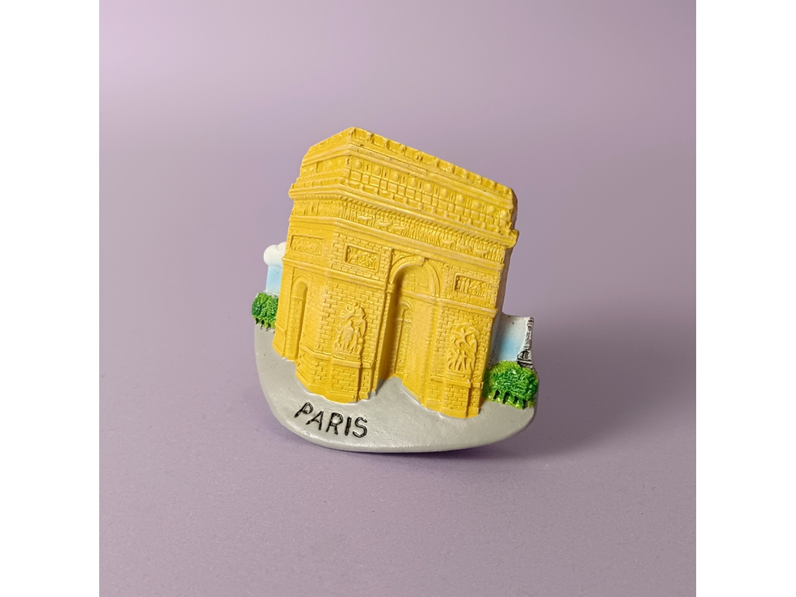 (arco Do Triunfo, Paris, França) Museu Do Louvre E Torre Eiffel Imã