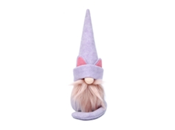 Boneca Anã Sem Rosto Gato Rosa Decor Carnival Halloween