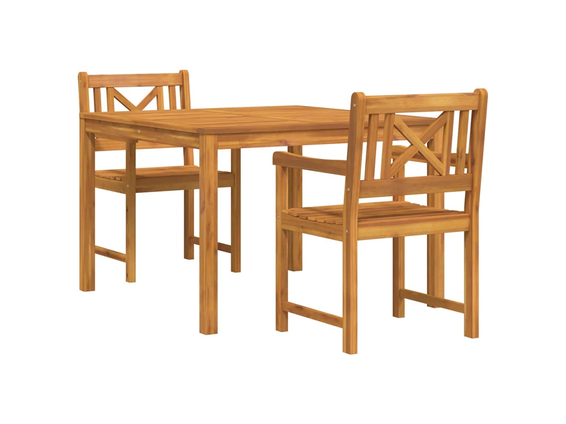 Conjunto de Jantar para Jardim 3 Pcs Castanho MAISON EXCLUSIVE