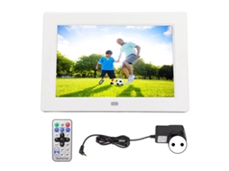 Moldura Digital Para Fotos 8 Pol. 1280x800 Suporte Mp3 Mp4 Hd Botão De Vídeo Ou Controle Remoto Moldura Digital Multifuncional Plugue Ue 100 A 240 V