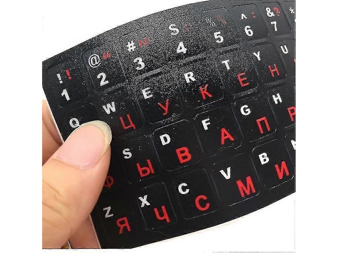 Adesivo De Pvc Para Teclado Russo Para Laptop Ou Desktop De 10 A 17 Polegadas Everley891
