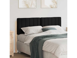 Vidaxl Cabeceira Estofada Com Cabeceira Marrom E Preto 140 Cm
