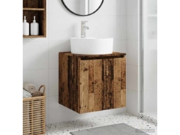 Vidaxl Vaidade Com Pia Suspensa Madeira Antiga 49,5 X 44,5 X 65 Cm
