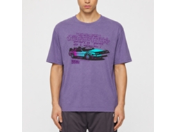 Rockinstone Back To The Future Movie A Little Style Heather Purple Adult T-shirt Size:xl