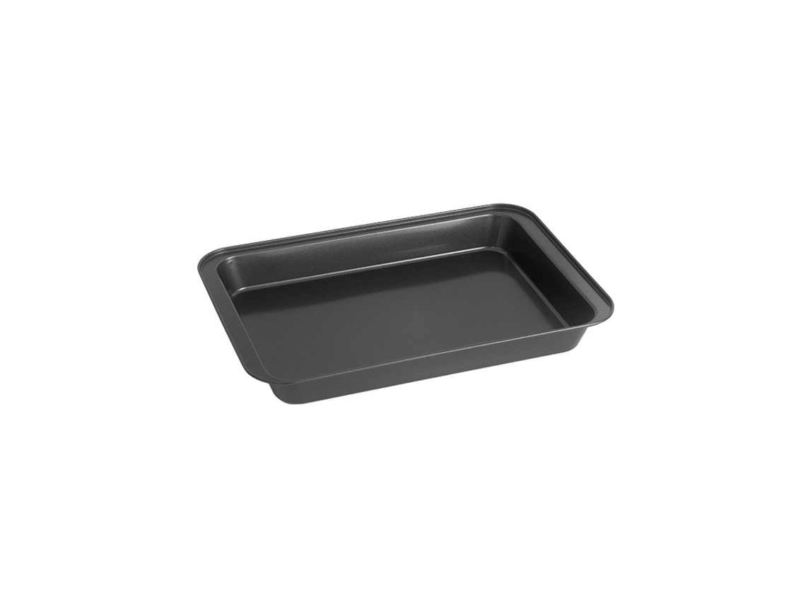 Assadeira Retangular Antiaderente - 31.5×22×5cm, Preta, Para Cozinha Doméstica E Assados