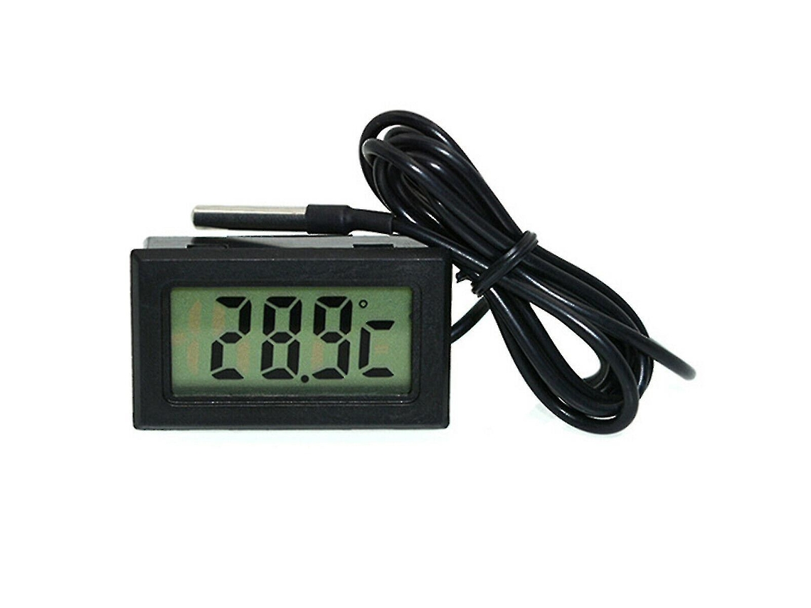 Mini Termômetro Digital Com Display Lcd De 2 A 5 M, Sonda E Cabo Preto db-aquaforge