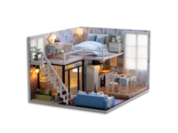 Primerox kit Casa de Bonecas de Madeira 3d Puzzle Diy Móveis Brinquedo Educativo Presente Ideal para Meninas