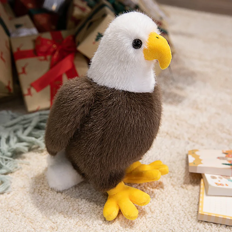 (25 Cm) Coruja-real-eurasiática De Pelúcia, Animal De Pelúcia Macio