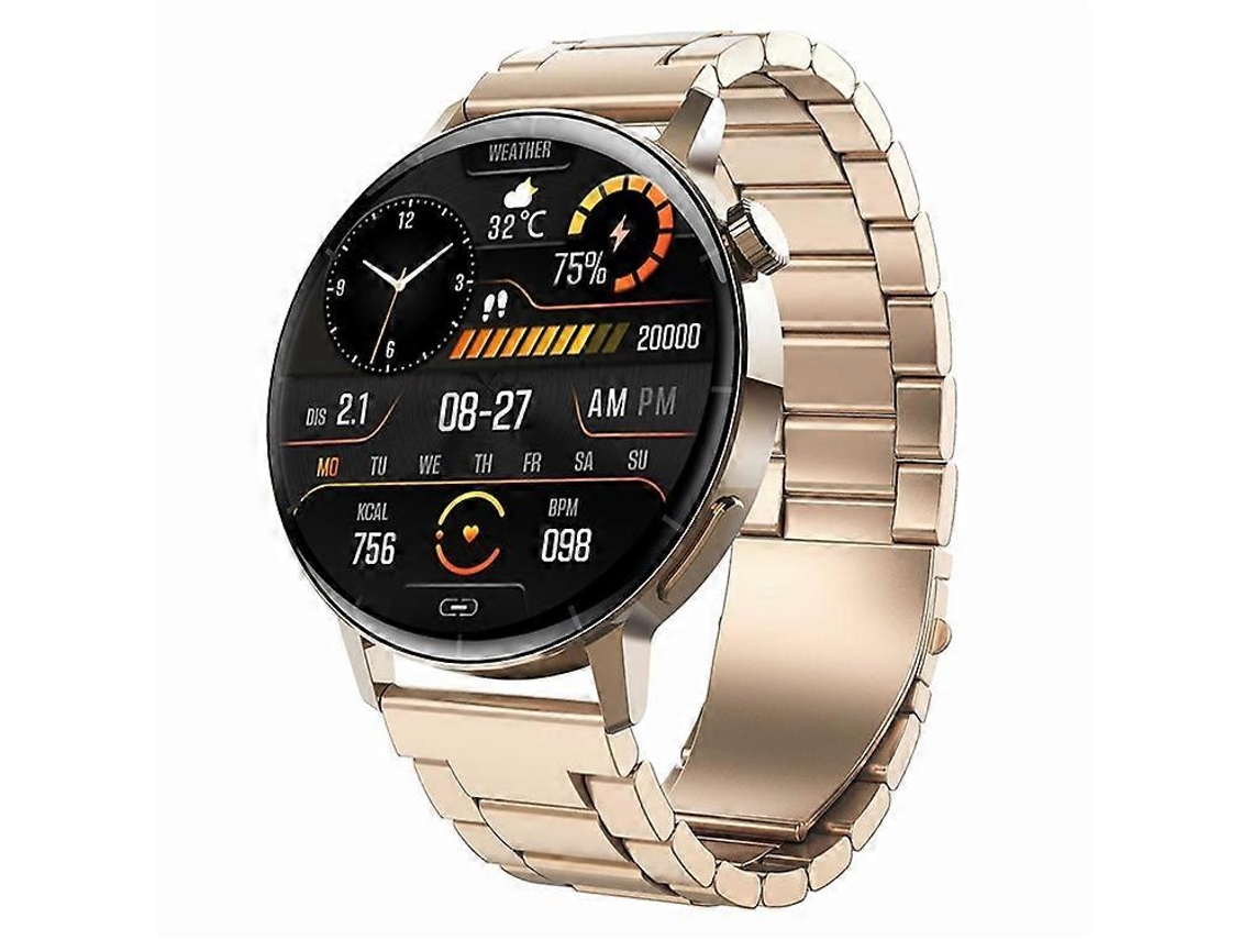 Relógio inteligente F67s com monitor de frequência cardíaca e pressão arterial, chamadas Bluetooth, rastreador de condicionamento físico e pulseira de aço Ly Ebike