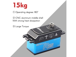Servo Digital Yipinservo 15kg Engrenagem De Metal À Prova D'água Para Carros Rc Robôs Escala 1/8 1/10