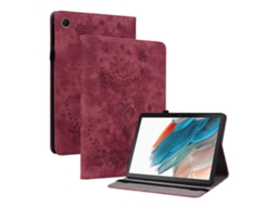 Capa para Samsung Galaxy Tab A9/A11 com estampa, vermelha