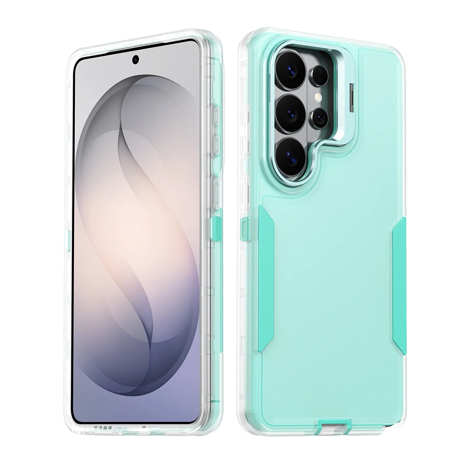 (verde Claro, Galaxy S24) Capa Para Celular Resistente, Feita De Material Híbrido, Com Proteção Completa E Suporte De Lente Em Liga Metálica.