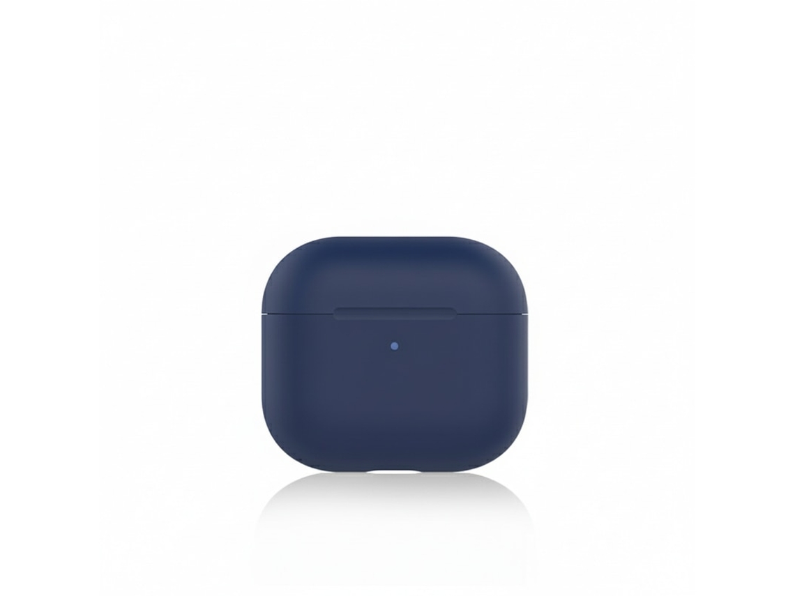 Capa Zruxe Para Apple Airpods 3 Silicone Azul Escuro (ultrafina 1,5 Mm, Led Visivel, Suporte Carregamento Sem Fios)