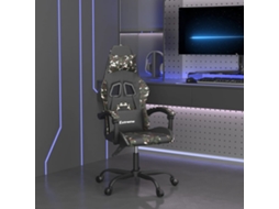 Vidaxl Cadeira Gaming Couro Artificial Preto E Camuflado