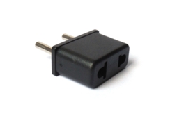 Adaptador De Viagem Eua Para Ue, Preto, Plugue Compacto Para Eletrônicos Americanos, Potência Máxima: 2500 W