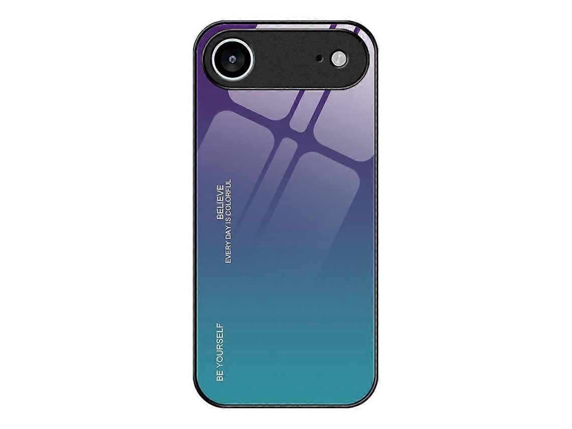 Compatível Com Iphone 17 Air Capa De Celular Em Tpu Com Vidro Temperado E Cores Degradê - Dourado Rose-lingling Multicolor