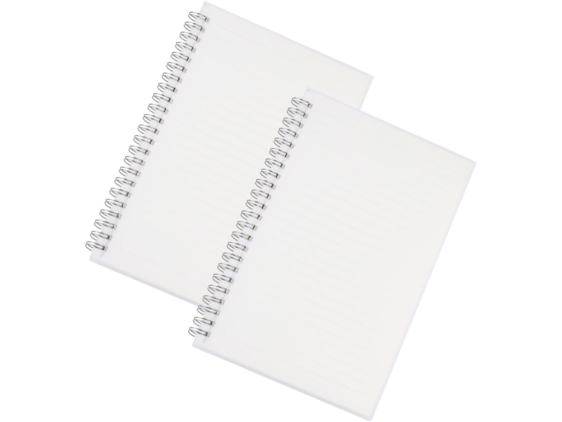 Conjunto De 2, Papel Grosso E Páginas Planas Em Polipropileno Fosco, Cadernos Espiral Minimalistas Poloneses