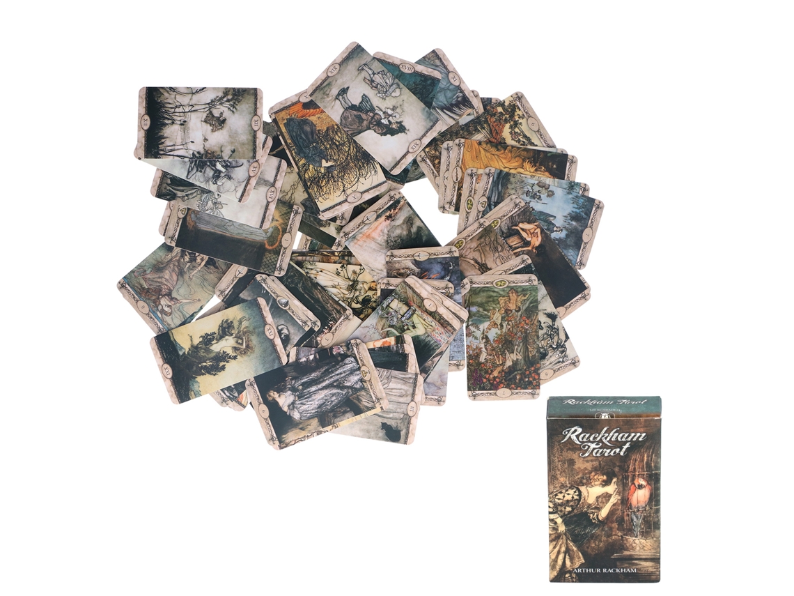 Primerox baralho de Tarot Holográfico para Divinação Jogo de Tabuleiro Cartas Interativas Versão Inglês 78 Cartões