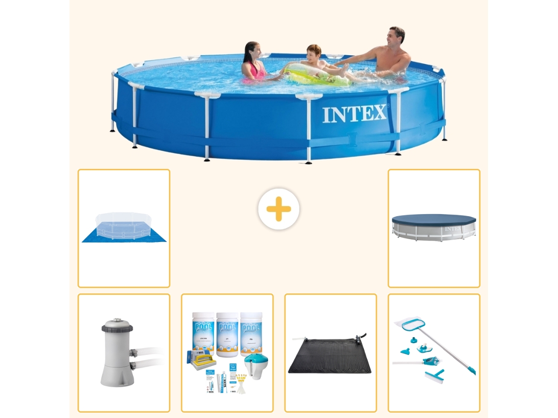 Intex Piscina Com Estrutura Redonda - 366x76 Cm - 7-peças S20468