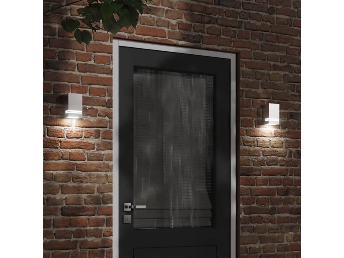 Vidaxl Candeeiro De Parede Para Exterior Aço Inoxidável Prateado