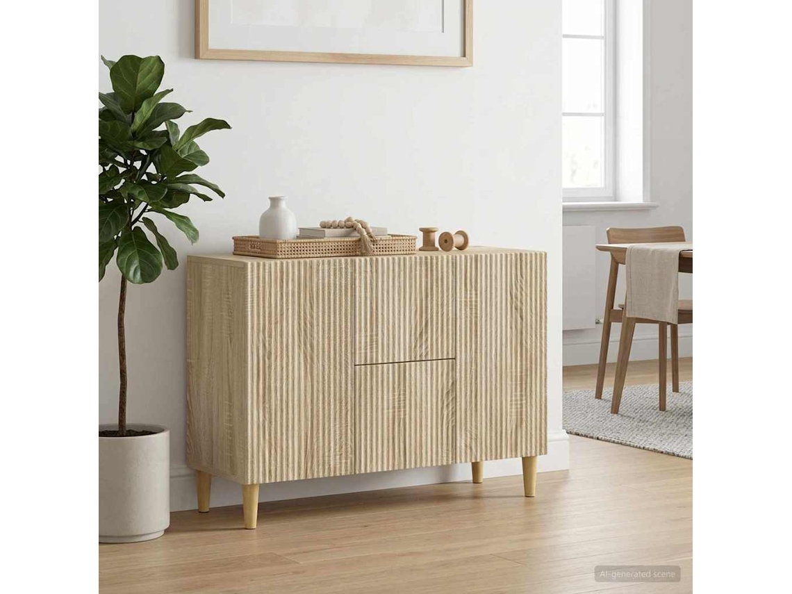 Vidaxl Buffet Carvalho Sonoma 89 X 34,5 X 60 Cm Derivados De Madeira