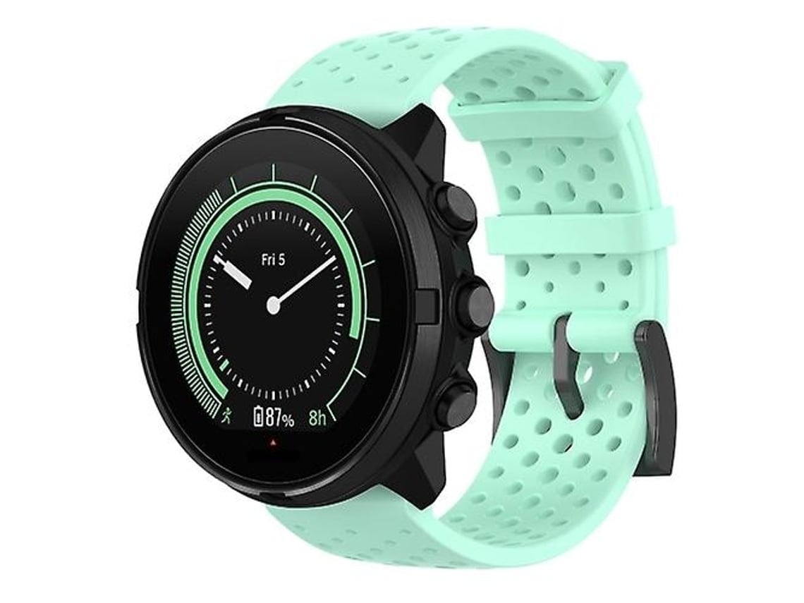 Pulseira De Relógio Lurelia Para Suunto 9 Em Silicone Respirável Exclua O Assunto Mint Green