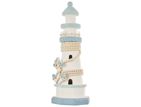Farol De Madeira Com 8 Leds / Dimensões 10,5 X 30 Cm Out Of The Blue