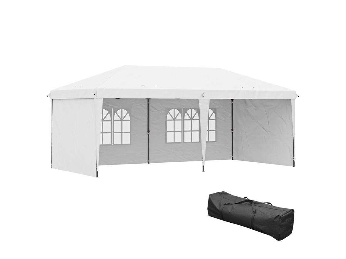 Toldo 200x150 cm, Manivela, Alumínio, Proteção Solar, Verde e Branco DECORALAR TECH