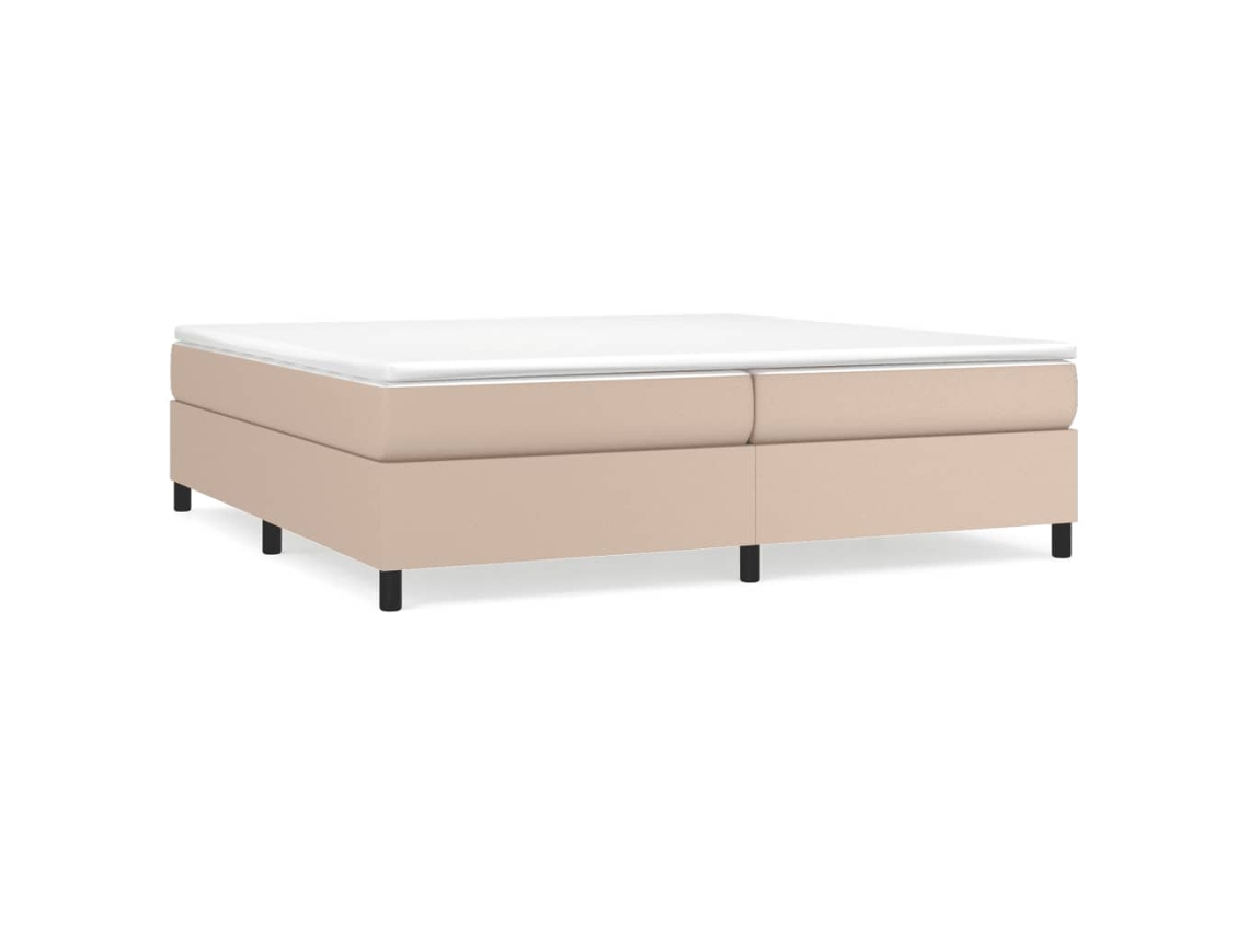 Box Spring Bed Frame, Box Spring Bed Frames Vidaxl Marrom Couro Artificial (200 X 200 Cm)
