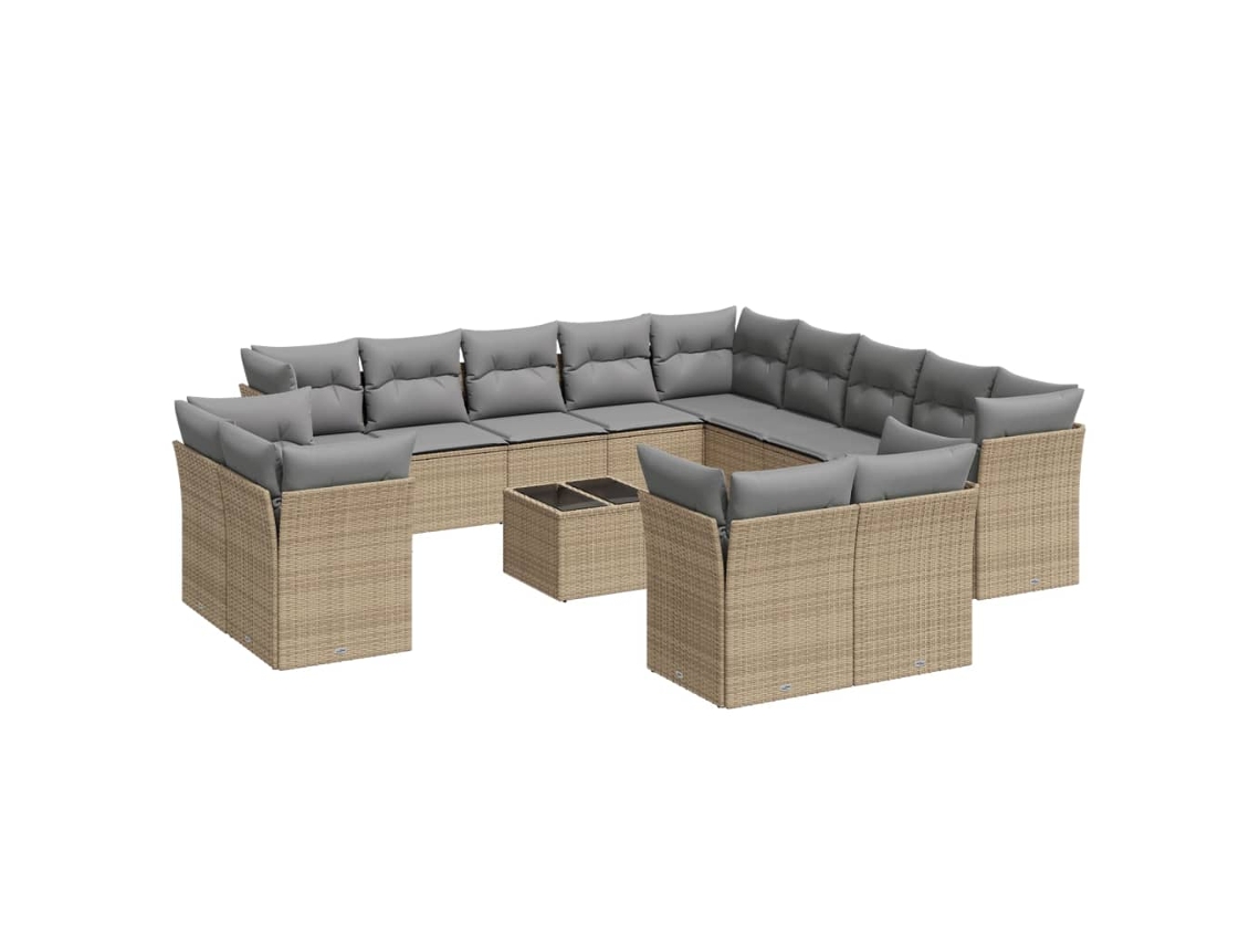 Garden Sofa Set, Garden Sofa Sets Vidaxl Bege Rattan / Vime (n/a)