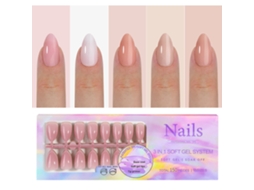 Dicas De Unhas De Gel Macio 5 Cores Com Base E Primer Pré-aplicados 15 Tamanhos Para Artesanato De Unhas Diy