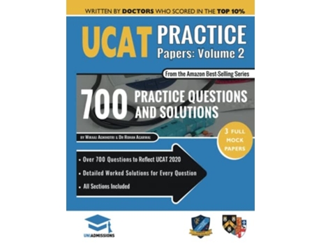 Livro UCAT Practice Papers Volume Two de Dr Wiraaj Agnihotri e Dr Rohan Agarwal (Inglês)