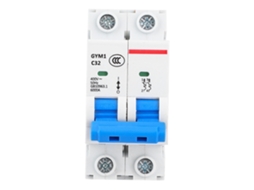 Disjuntor Miniatura 2 Polos 32a 400vac Longa Vida Ip20 Gym1-dz47s